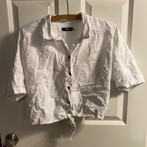 Size Medium Urban Outfitters White Linen Top
